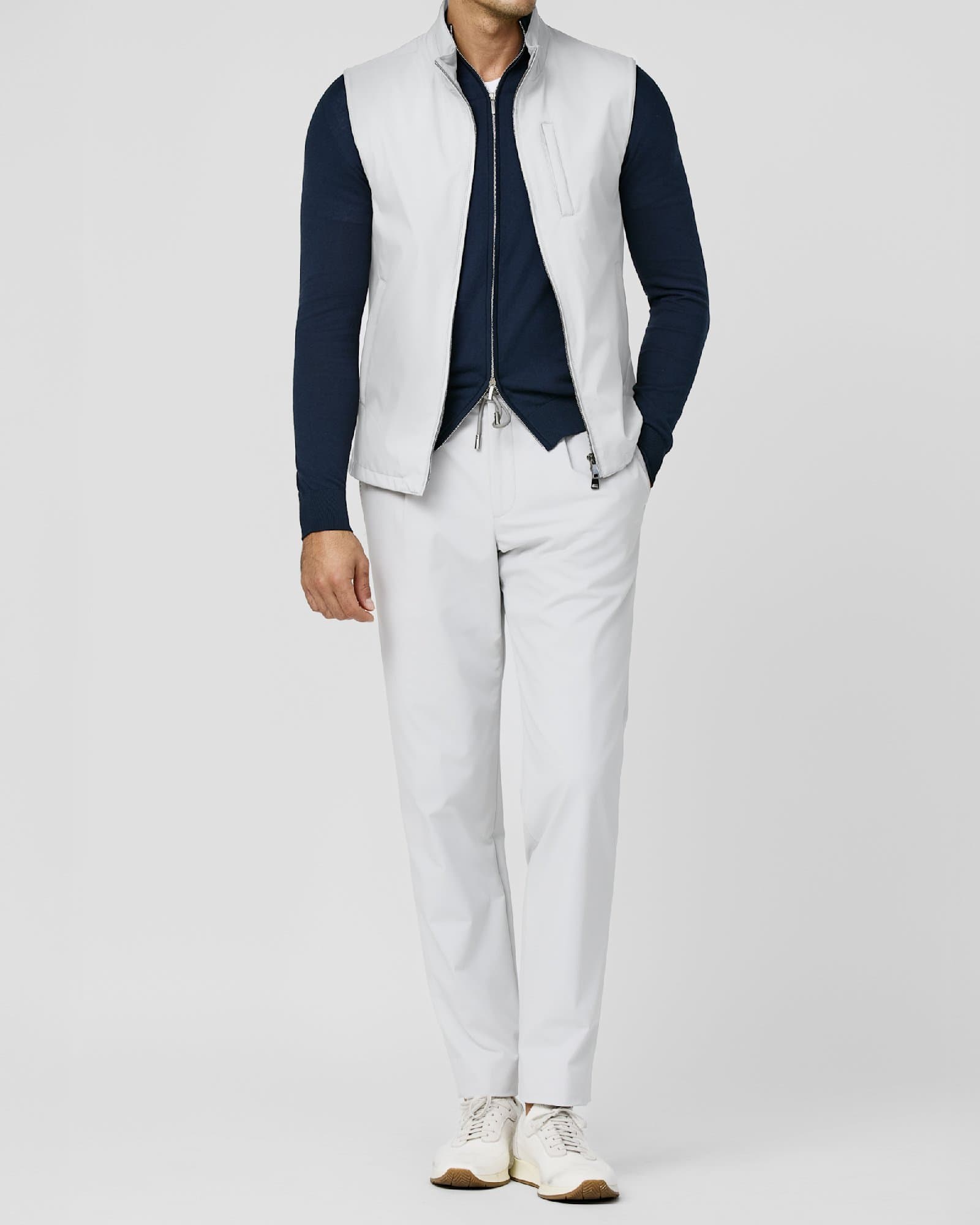 Contrast Gilet with Navy Knit — image 1