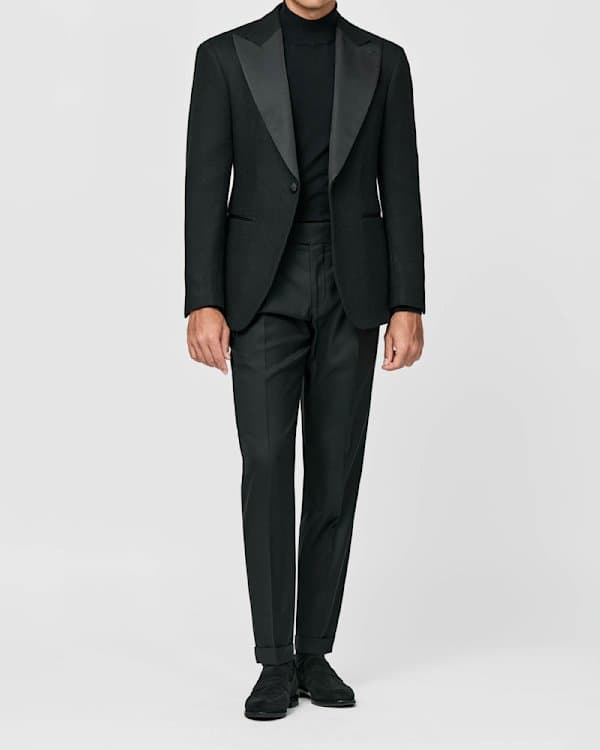 Textured Peak Lapel Dinner Jacket — image 1